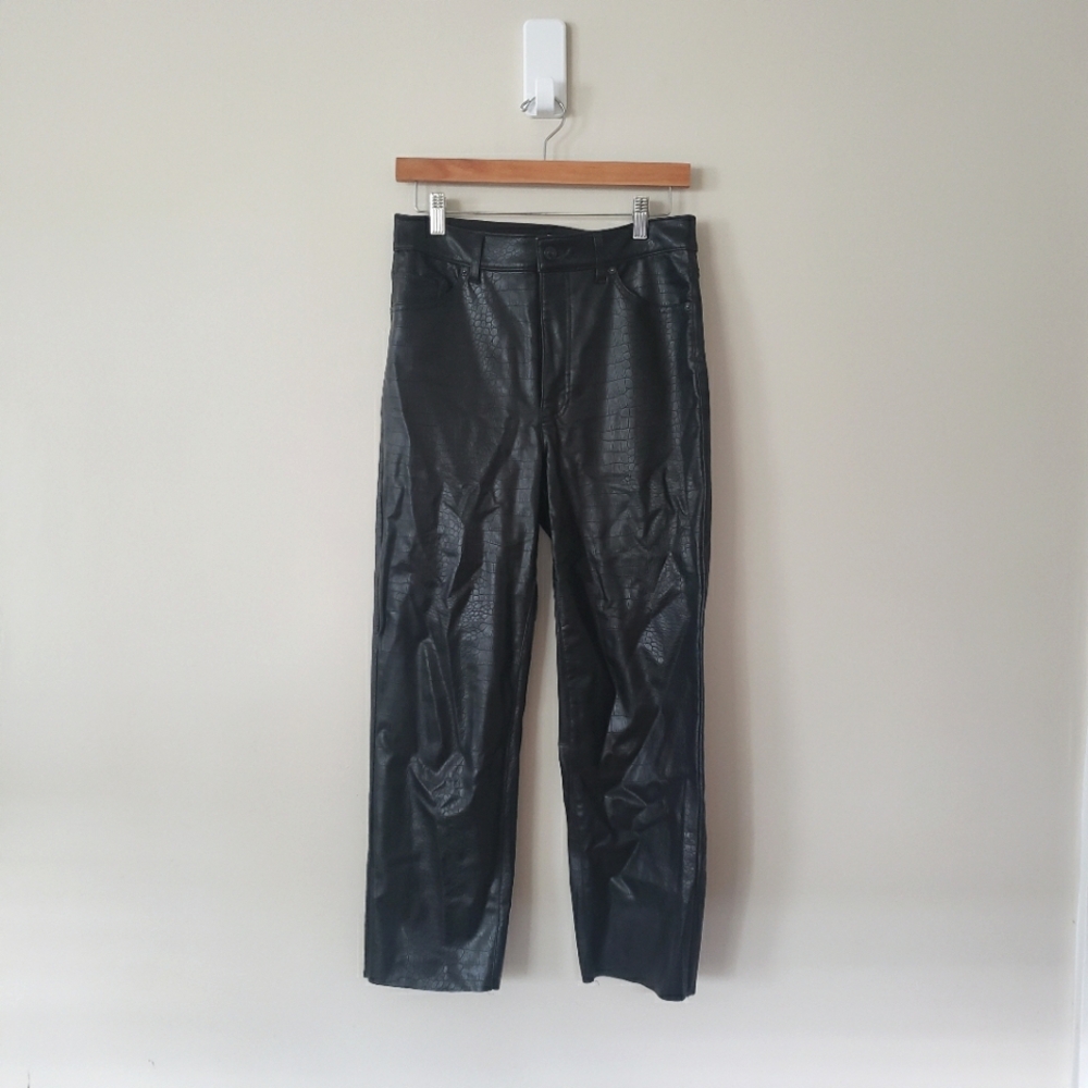 Gently Loved Express Straight Leg Faux Leather Pants - Size 6